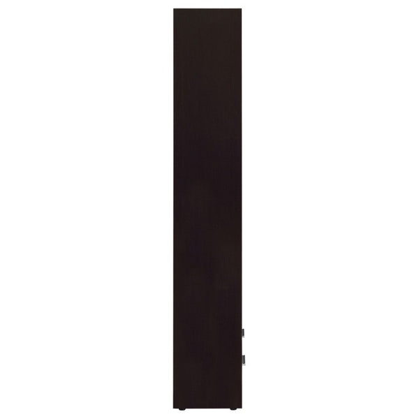 English Elm Maureen Five Shelf Tall Bookcase with Bottom Drawer in Warm Cappuccino Finish B2777P535899