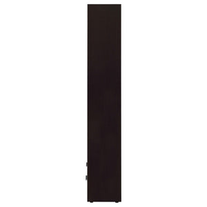 English Elm Maureen Five Shelf Tall Bookcase with Bottom Drawer in Warm Cappuccino Finish B2777P535899