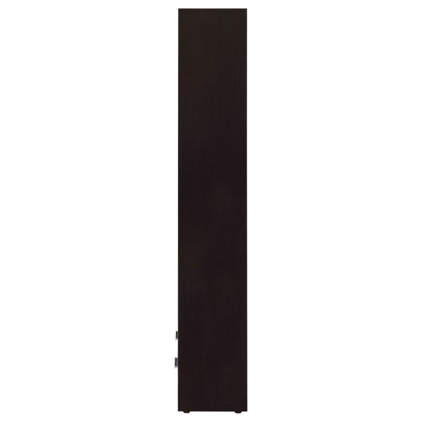 English Elm Maureen Five Shelf Tall Bookcase with Bottom Drawer in Warm Cappuccino Finish B2777P535899