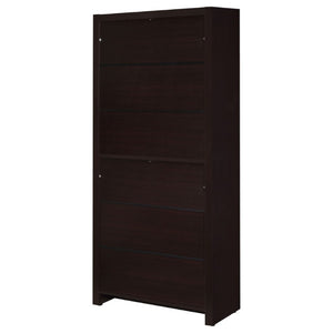 English Elm Maureen Five Shelf Tall Bookcase with Bottom Drawer in Warm Cappuccino Finish B2777P535899