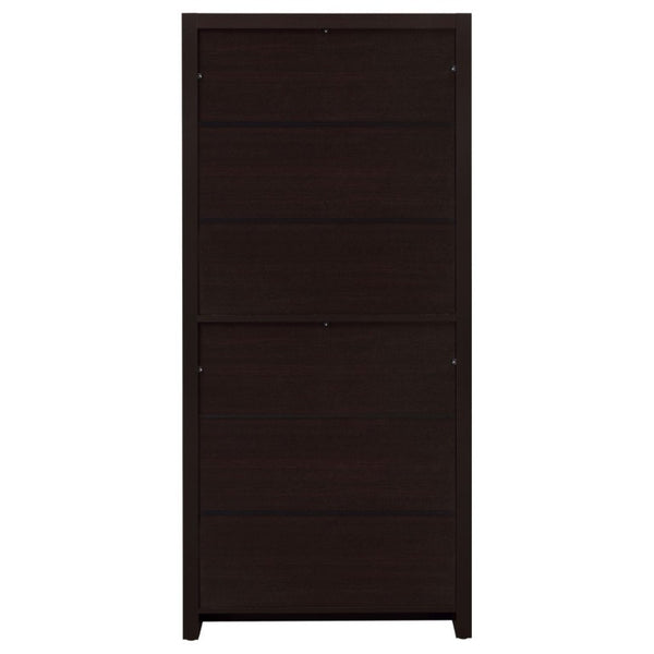 English Elm Maureen Five Shelf Tall Bookcase with Bottom Drawer in Warm Cappuccino Finish B2777P535899
