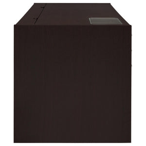 English Elm Halston Three Drawer Computer Desk with Keyboard Tray in Warm Cappuccino Finish B2777P535900