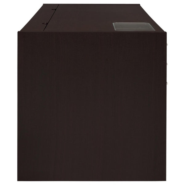 English Elm Halston Three Drawer Computer Desk with Keyboard Tray in Warm Cappuccino Finish B2777P535900