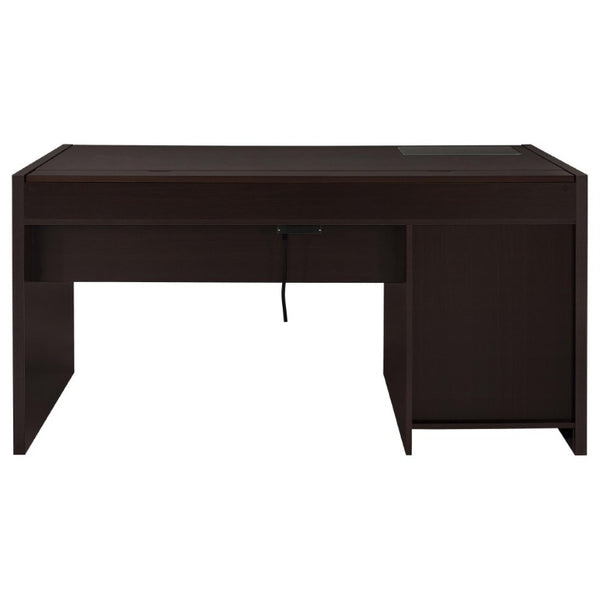 English Elm Halston Three Drawer Computer Desk with Keyboard Tray in Warm Cappuccino Finish B2777P535900