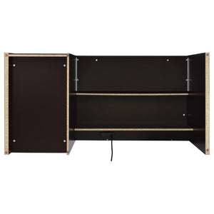 English Elm Halston Three Drawer Computer Desk with Keyboard Tray in Warm Cappuccino Finish B2777P535900