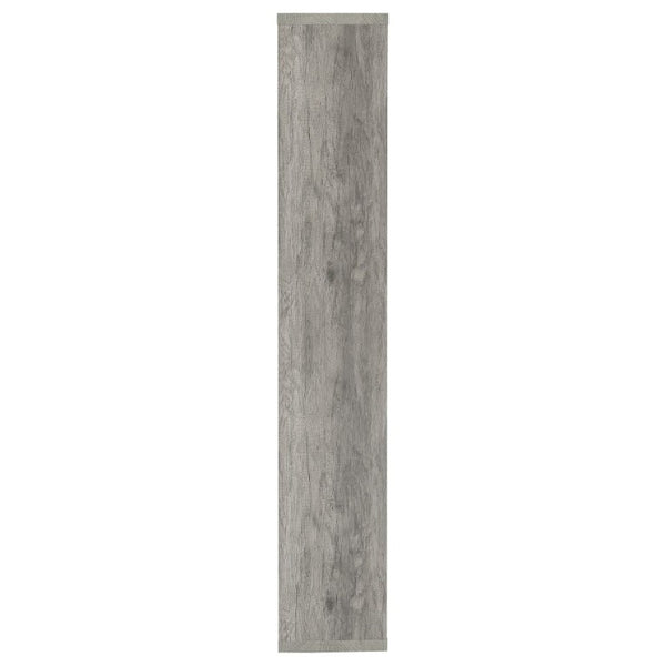 English Elm Lawton Seven Compartment Tall Open Bookcase Grey Driftwood Finish Modern Display B2777P535903