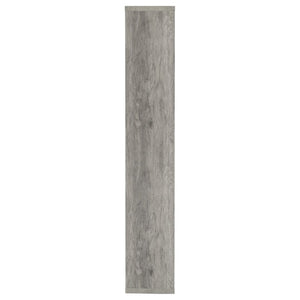 English Elm Lawton Seven Compartment Tall Open Bookcase Grey Driftwood Finish Modern Display B2777P535903