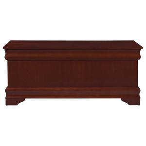 English Elm Warm Brown Cedar Lined Chest with Bracket Feet for Bedroom or Entryway Storage B2777P535916