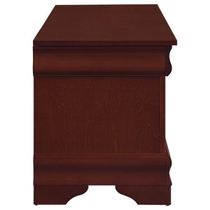 English Elm Warm Brown Cedar Lined Chest with Bracket Feet for Bedroom or Entryway Storage B2777P535916