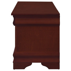 English Elm Warm Brown Cedar Lined Chest with Bracket Feet for Bedroom or Entryway Storage B2777P535916