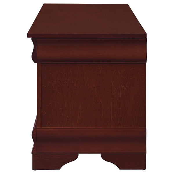 English Elm Warm Brown Cedar Lined Chest with Bracket Feet for Bedroom or Entryway Storage B2777P535916