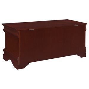 English Elm Warm Brown Cedar Lined Chest with Bracket Feet for Bedroom or Entryway Storage B2777P535916