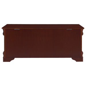 English Elm Warm Brown Cedar Lined Chest with Bracket Feet for Bedroom or Entryway Storage B2777P535916