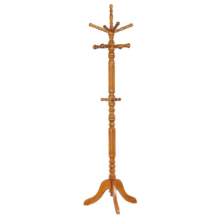 English Elm Cosman Solid Rubberwood Freestanding Coat Tree with 11 Hooks for Entryway Storage B2777P535922