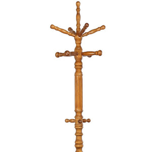 English Elm Cosman Solid Rubberwood Freestanding Coat Tree with 11 Hooks for Entryway Storage B2777P535922