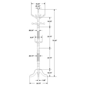 English Elm Cosman Solid Rubberwood Freestanding Coat Tree with 11 Hooks for Entryway Storage B2777P535922
