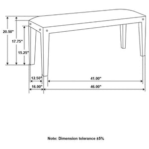 English Elm Black White Geometric Upholstered Bench Mango Wood Frame Nailhead Entryway Accent B2777P535937