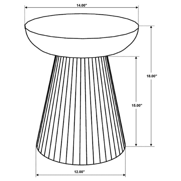 English Elm Waters Wild Honey Mango Wood Pedestal Side Table with Scalloped Bowl Top B2777P535940