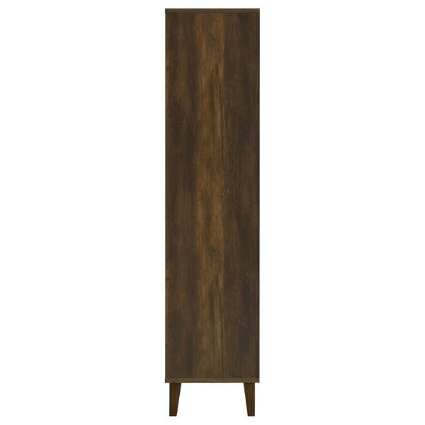English Elm Sakai Tall Storage Cabinet with Slatted Doors Asian Hardwood Dark Pine Living Room B2777P535946