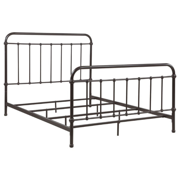 English Elm Olaleye Vintage Spindle Queen Bed Antique Bronze Metal Frame Bedroom Anchor B2777P535993