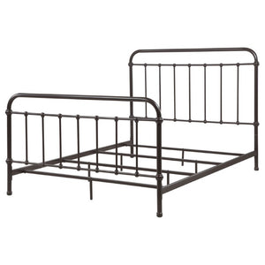 English Elm Olaleye Vintage Spindle Queen Bed Antique Bronze Metal Frame Bedroom Anchor B2777P535993