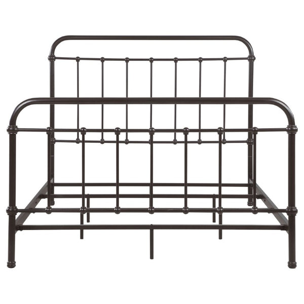 English Elm Olaleye Vintage Spindle Queen Bed Antique Bronze Metal Frame Bedroom Anchor B2777P535993