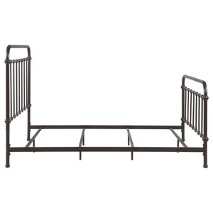 English Elm Olaleye Vintage Spindle Queen Bed Antique Bronze Metal Frame Bedroom Anchor B2777P535993