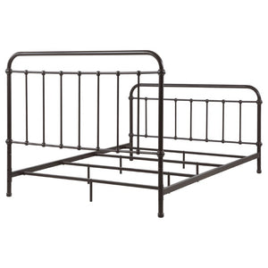 English Elm Olaleye Vintage Spindle Queen Bed Antique Bronze Metal Frame Bedroom Anchor B2777P535993