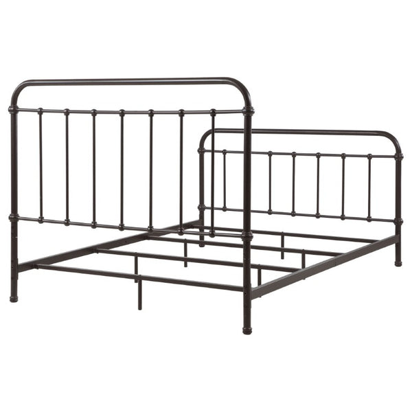English Elm Olaleye Vintage Spindle Queen Bed Antique Bronze Metal Frame Bedroom Anchor B2777P535993