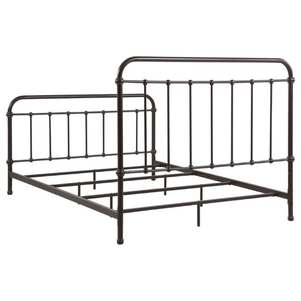 English Elm Olaleye Vintage Spindle Queen Bed Antique Bronze Metal Frame Bedroom Anchor B2777P535993