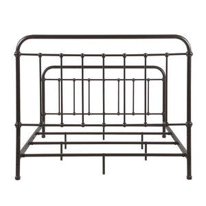 English Elm Olaleye Vintage Spindle Queen Bed Antique Bronze Metal Frame Bedroom Anchor B2777P535993
