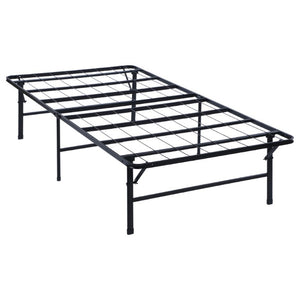 English Elm Black Foldable Steel Twin Platform Bed Frame for Studio Apartments and Guest Rooms B2777P536005