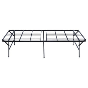 English Elm Black Foldable Steel Twin Platform Bed Frame for Studio Apartments and Guest Rooms B2777P536005