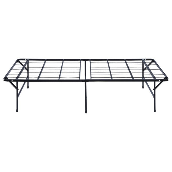 English Elm Black Foldable Steel Twin Platform Bed Frame for Studio Apartments and Guest Rooms B2777P536005