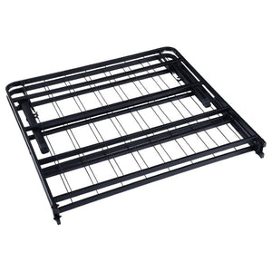 English Elm Black Foldable Steel Twin Platform Bed Frame for Studio Apartments and Guest Rooms B2777P536005