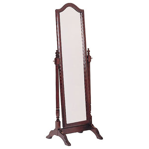 English Elm Meriwel Freestanding Cheval Mirror Arched Hardwood Frame Pivoting Full Length B2777P536405