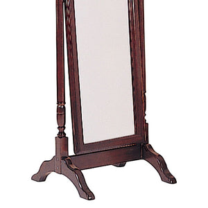 English Elm Meriwel Freestanding Cheval Mirror Arched Hardwood Frame Pivoting Full Length B2777P536405