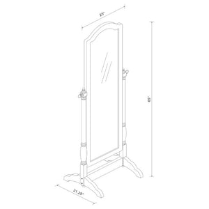 English Elm Meriwel Freestanding Cheval Mirror Arched Hardwood Frame Pivoting Full Length B2777P536405