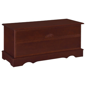 English Elm Warm Brown Solid Cedar Storage Chest Aromatic Floral Carved Bedroom Trunk B2777P536413
