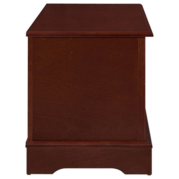 English Elm Warm Brown Solid Cedar Storage Chest Aromatic Floral Carved Bedroom Trunk B2777P536413