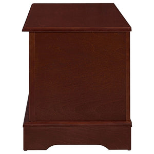 English Elm Warm Brown Solid Cedar Storage Chest Aromatic Floral Carved Bedroom Trunk B2777P536413