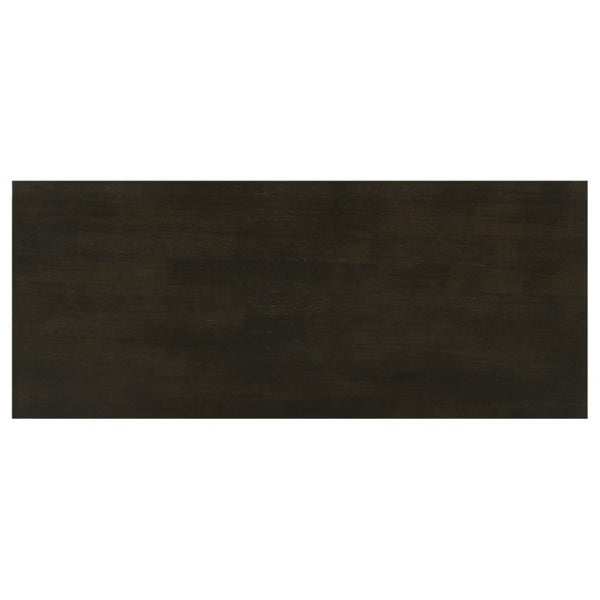 English Elm Deep Merlot Finish Console Table with X Panel Design and Two Open Storage Shelves B2777P536416