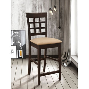 English Elm Beige Fabric Hardwood Counter Stools Set of Two for Kitchen or Breakfast Nook B2777P536417