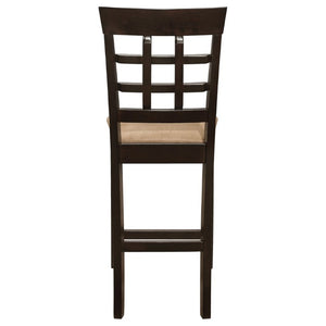 English Elm Beige Fabric Hardwood Counter Stools Set of Two for Kitchen or Breakfast Nook B2777P536417