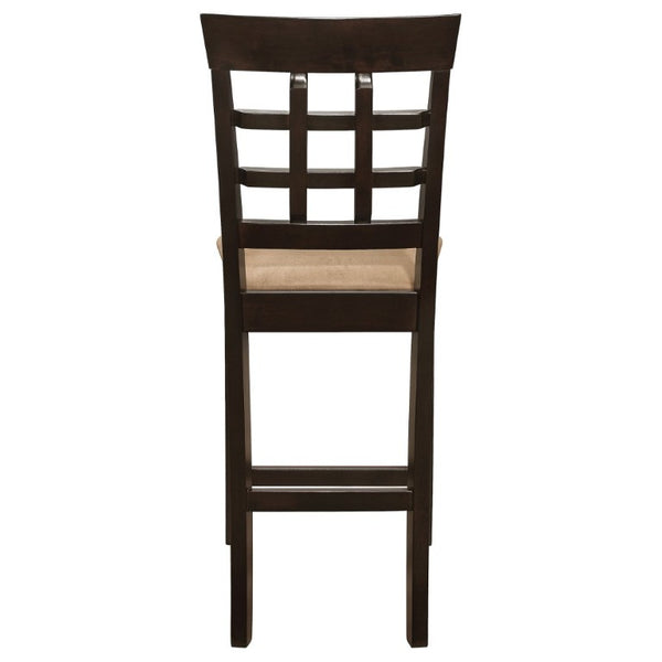 English Elm Beige Fabric Hardwood Counter Stools Set of Two for Kitchen or Breakfast Nook B2777P536417