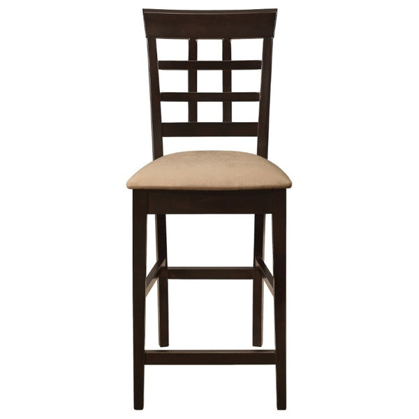 English Elm Beige Fabric Hardwood Counter Stools Set of Two for Kitchen or Breakfast Nook B2777P536417