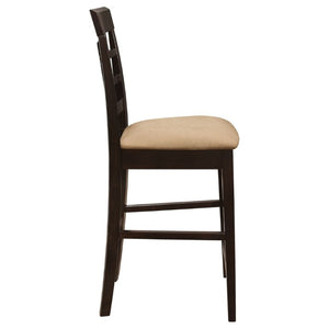English Elm Beige Fabric Hardwood Counter Stools Set of Two for Kitchen or Breakfast Nook B2777P536417