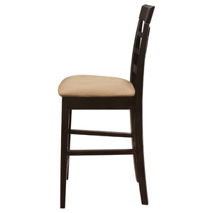 English Elm Beige Fabric Hardwood Counter Stools Set of Two for Kitchen or Breakfast Nook B2777P536417