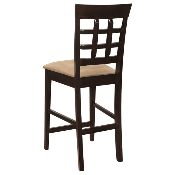 English Elm Beige Fabric Hardwood Counter Stools Set of Two for Kitchen or Breakfast Nook B2777P536417