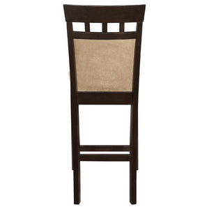 English Elm Beige Microfiber Upholstered Counter Stools Set of Two with Hardwood Frame B2777P536418